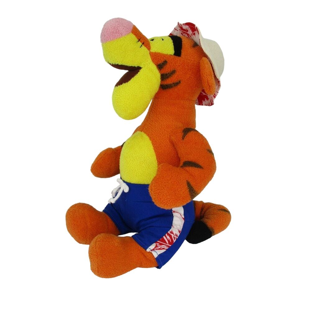 Disney Store Tigger Beach Plush Summer Exclusive Swim Shorts & Hat 13”